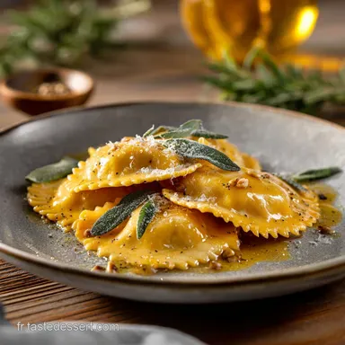 Recettes à base de courge Raviolis Butternut Sauce Beurre Noisette Fiche recette