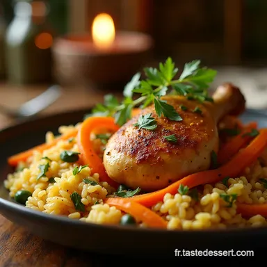 Le Meilleur Riz au Poulet et L&eacute;gumes Cr&eacute;meux M&eacute;thode Risotto Fiche recette