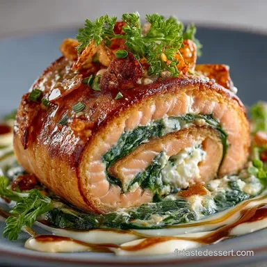 Roul&eacute; Saumon &Eacute;pinards et Boursin La recette du Chef z&eacute;ro fissure garantie Fiche recette