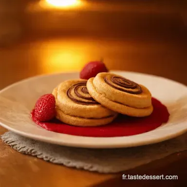 Sabl&eacute;s Spirale VanilleChocolat Fraise la Gourmandise Facile Fiche recette