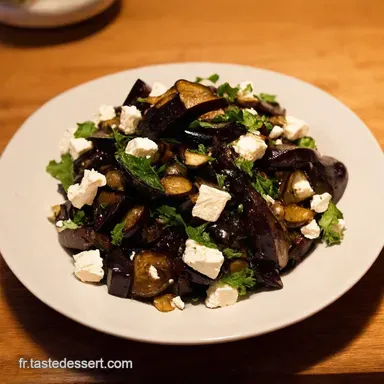 Salade Aubergines Rôties Feta Ma Recette Ensoleillée Facile Fiche recette