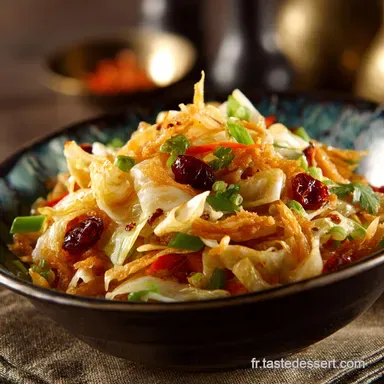 Salade de Chou Chinois Croquante Recette Exquise Pr&ecirc;te en 25 Min Fiche recette