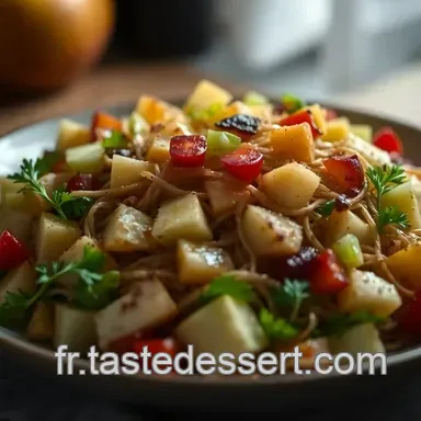 Salade de Hareng Fum&eacute; aux Pommes et Ail Noir : Une D&eacute;licieuse Recette Facile Fiche recette