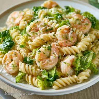 Salade de P&acirc;tes aux Crevettes fa&ccedil;on C&eacute;sar Fiche recette