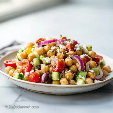 Salade De Pois Chiches Grecque en 15 Min Fiche recette