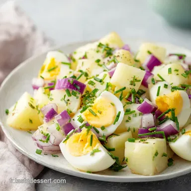 Salade De Pommes De Terre Aux Oeufs (4 Pers) Fiche recette