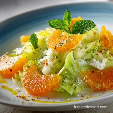 Salade iceberg concombre oranges et f&eacute;ta : la recette croquante &agrave; la menthe Fiche recette