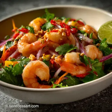 Salade Thai aux crevettes fraiche piece: Fraicheur et Croquant Fiche recette