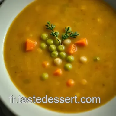 Soupe de Pois Cass&eacute;s &agrave; la Fran&ccedil;aise - Recette R&eacute;confortante Facile Fiche recette