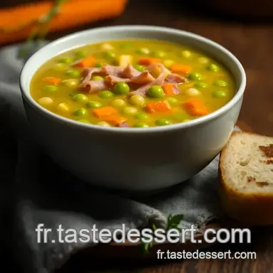 Soupe de Pois Cass&eacute;s au Jambon et L&eacute;gumes : Un Plat R&eacute;confortant Fiche recette