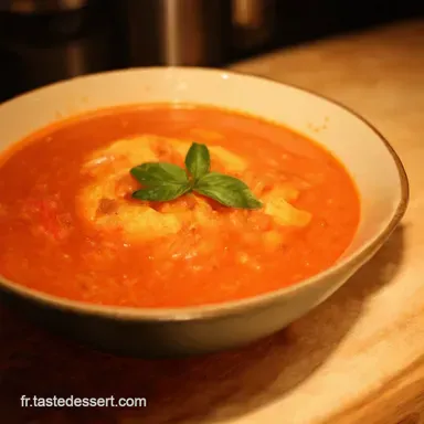 Soupe Froide Tomate Thon Recette Facile Fra&icirc;cheur d&Eacute;t&eacute; Fiche recette