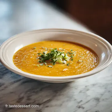 Soupe de Lentilles Corail Carottes et Poireaux pour 4 Fiche recette
