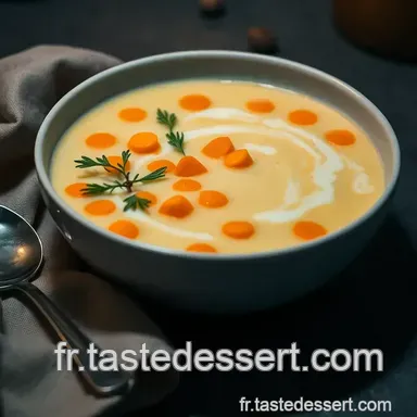 Soupe Velout&eacute;e aux Carottes et Lait de Coco : Un Voyage Exotique en Soupe Fiche recette