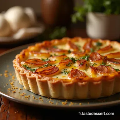 La Meilleure Tarte &agrave; lOignon dAlsace Traditionnelle aux Lardons Fiche recette