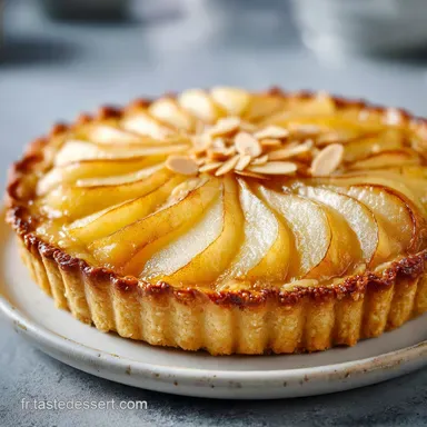 Tarte Amandine aux Poires pour 10 Servings Fiche recette