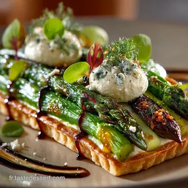 Tarte Fine Printanière Asperges Chèvre Idées de Repas avec Légumes dAvril Fiche recette