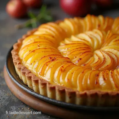 Recette Tarte aux Pommes &agrave; lAncienne Sabl&eacute;e Maison et Pommes Fondantes