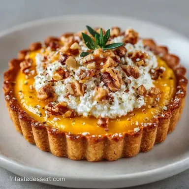 Tarte Butternut Ch&egrave;vre Noix pour 6 Fiche recette