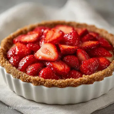 Tarte Fraise Amandes pour 8 Personnes Fiche recette