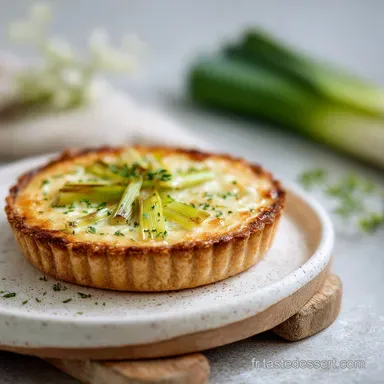Recette Tarte Au Poireau pour 6 Servings Fiche recette