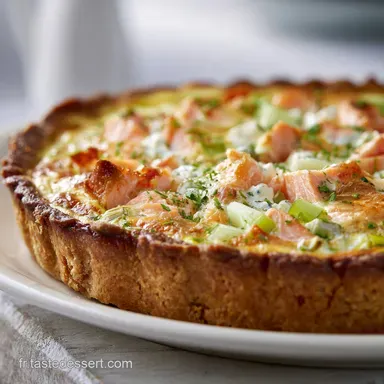 Tarte Poireaux Saumon : Recette pour 6 Personnes en 50 Minutes Fiche recette