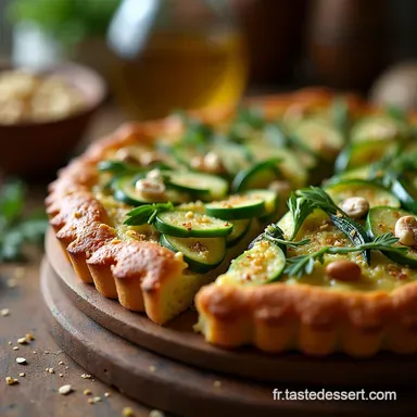 Tarte Fine Printani&egrave;re aux L&eacute;gumes de Saison Ch&egrave;vre Frais Fiche recette