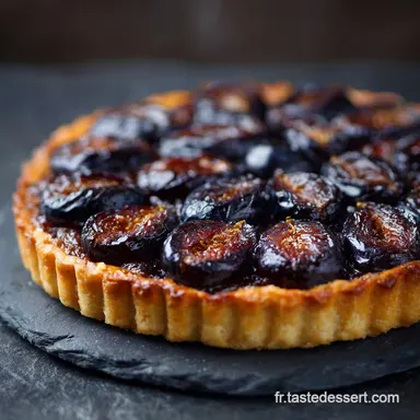 Tarte aux prunes Reine Claude Recette facile pâte sablée croustillante Fiche recette