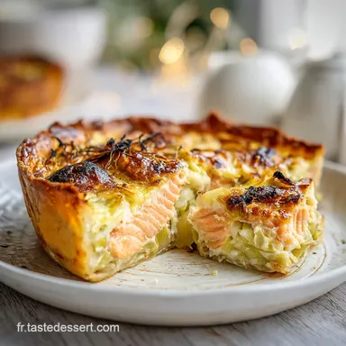 Tarte Saumon Poireaux pour 6 Personnes : Fondante et Croustillante Fiche recette