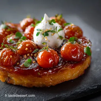 Tarte Tatin Tomates Ch&egrave;vre Basilic La Recette Estivale Sal&eacute;e Invers&eacute;e Fiche recette