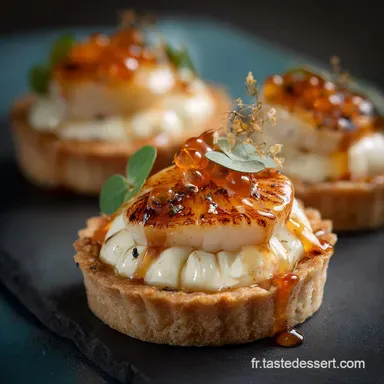 Entr&eacute;es de R&eacute;veillon Tartelettes SaintJacques Mousse Champagne Fiche recette