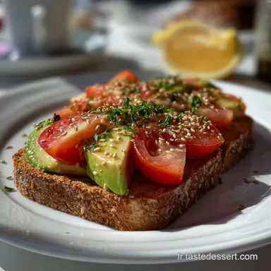 Tartine Healthy Lavocat Et La Tomate: Repas Rapide Fiche recette