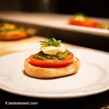 Tartines Tomate Mozza Pesto Soleil en Bouche en 5 Min Fiche recette
