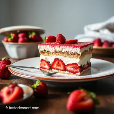 Tiramisu Roul&eacute; Fraises: La Gourmandise Facile! ✨ Fiche recette