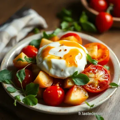Tomates Brûlées, Pêches & Burrata: Ma Salade d'Été Provençale Fiche recette