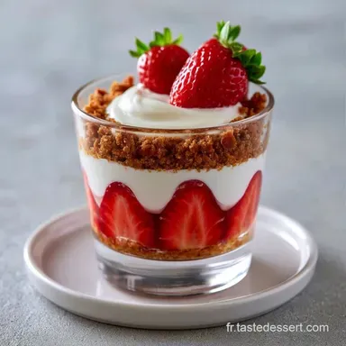 Verrine Fraise Yaourt au Sp&eacute;culoos Fiche recette