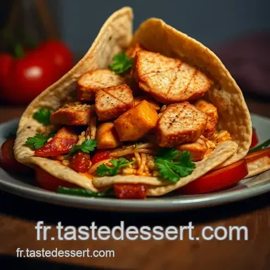 Wrap Poulet Recette M&eacute;diterran&eacute;enne : Un D&eacute;lice Rapide et Sain Fiche recette