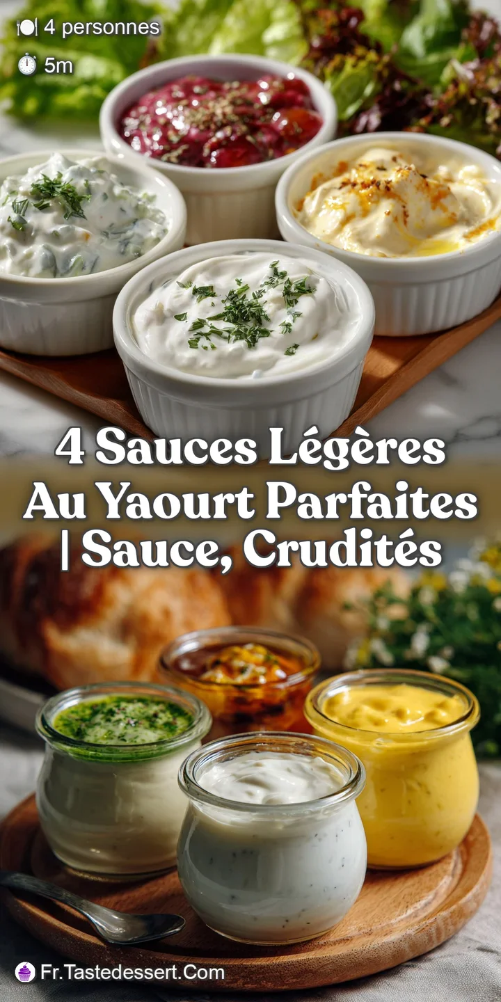 4 Sauces L&eacute;g&egrave;res Au Yaourt Parfaites | Sauce Crudit&eacute;s