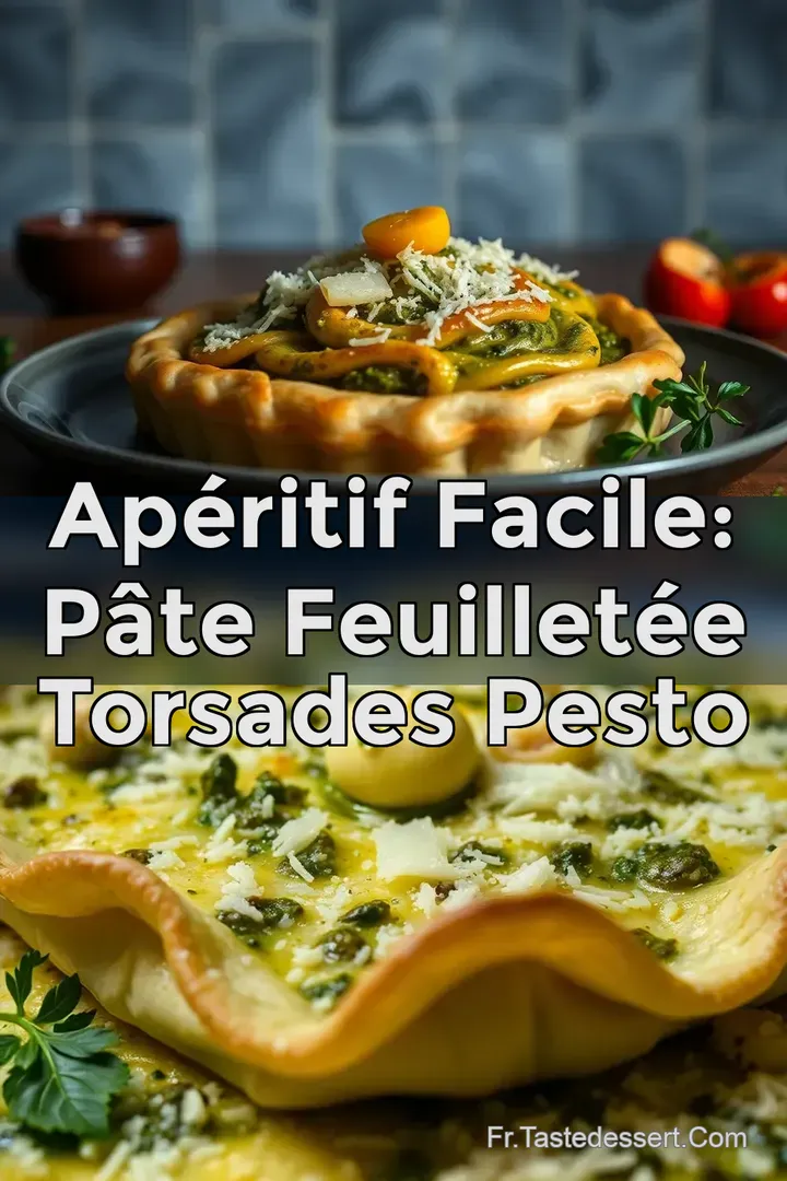 Ap&eacute;ritif Facile: P&acirc;te Feuillet&eacute;e Torsades Pesto