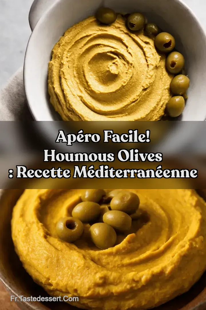 Ap&eacute;ro Facile! Houmous Olives : Recette M&eacute;diterran&eacute;enne