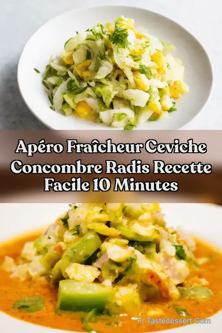 Ap&eacute;ro Fra&icirc;cheur Ceviche Concombre Radis Recette Facile 10 Minutes