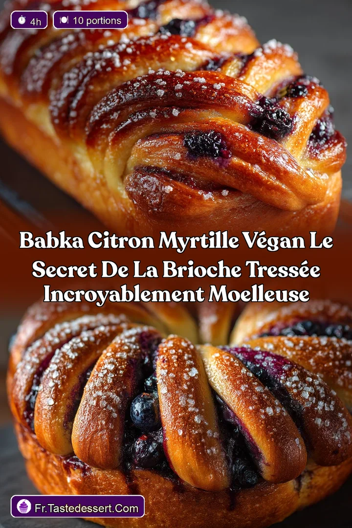 Babka Citron Myrtille V&eacute;gan Le secret de la brioche tress&eacute;e incroyablement moelleuse