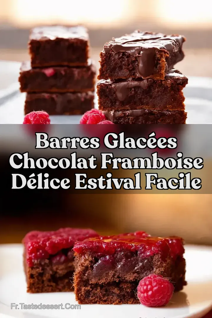 Barres Glac&eacute;es Chocolat Framboise D&eacute;lice Estival Facile