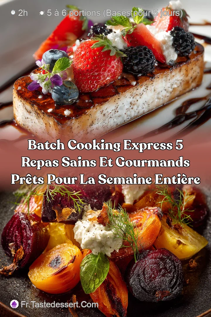 Batch Cooking Express 5 repas sains et gourmands pr&ecirc;ts pour la semaine enti&egrave;re