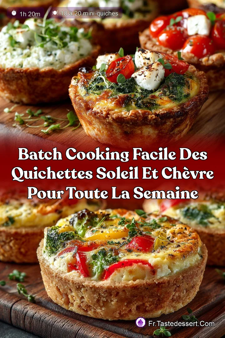 Batch Cooking Facile Des Quichettes Soleil et Ch&egrave;vre pour toute la Semaine