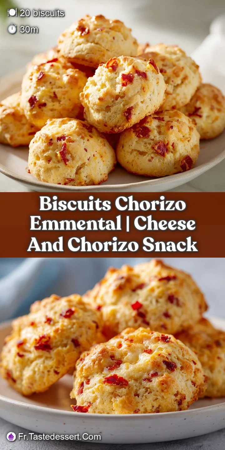 Gros plan sur la texture a&eacute;r&eacute;e et dor&eacute;e d'un biscuit, r&eacute;v&eacute;lant des &eacute;clats de chorizo rouge et du fromage filant.