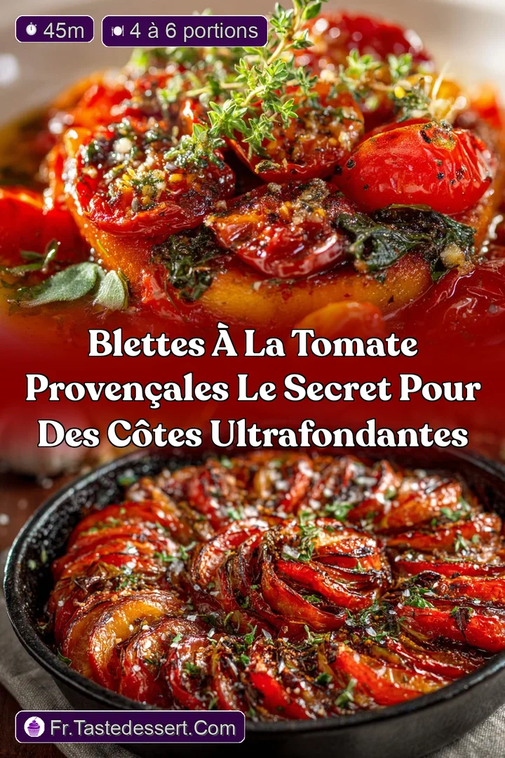 Blettes &agrave; la tomate proven&ccedil;ales le secret pour des c&ocirc;tes ultrafondantes