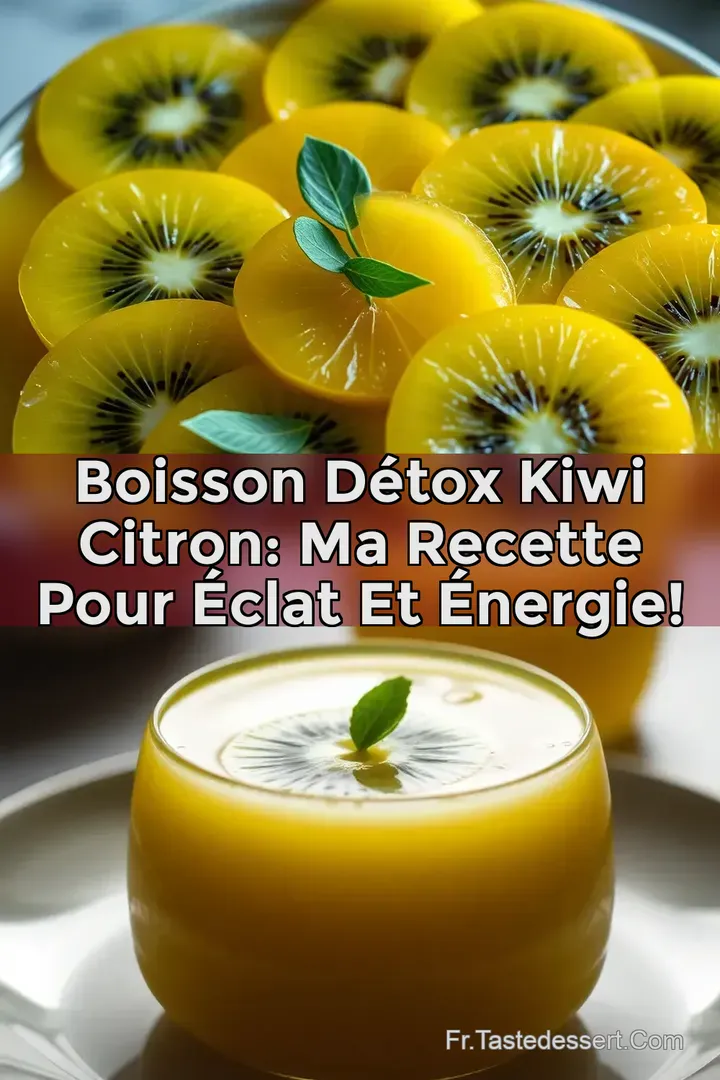 Boisson D&eacute;tox Kiwi Citron: Ma Recette pour &Eacute;clat et &Eacute;nergie!