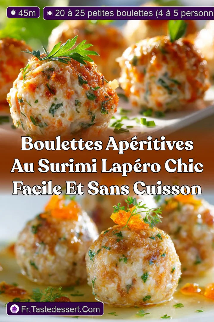 Boulettes ap&eacute;ritives au surimi lap&eacute;ro chic facile et sans cuisson