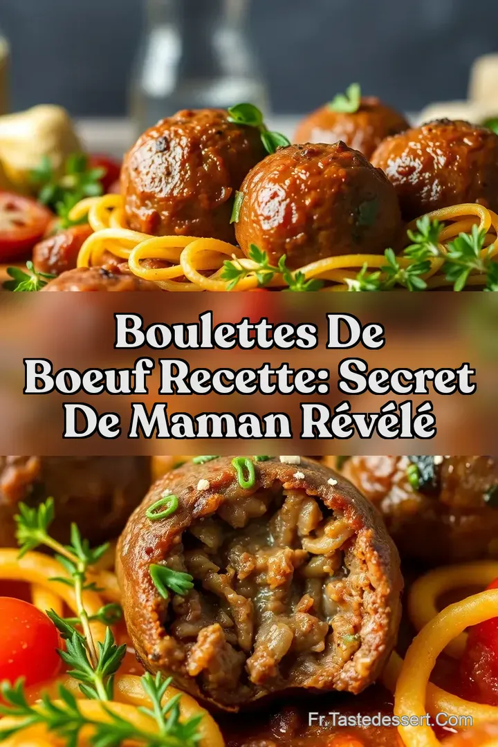 Boulettes de Boeuf Recette: Secret de Maman R&eacute;v&eacute;l&eacute;