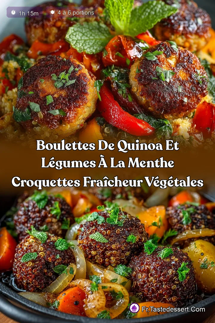 Boulettes de Quinoa et L&eacute;gumes &agrave; la Menthe Croquettes Fra&icirc;cheur V&eacute;g&eacute;tales